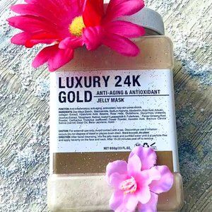 24K Gold Jelly Face Mask for Facials Skin Moisturization Brightening Nourishment